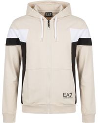 EA7 - Ivory Sweatshirt Recycled Cotton, Polyester, Elastane - Lyst
