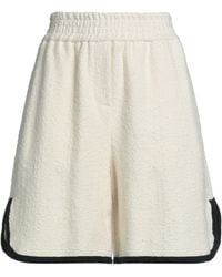 Douuod - Ivory Shorts & Bermuda Shorts Cotton, Virgin Wool, Polyamide, Acrylic, Polyester - Lyst