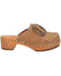 サンダル・ミュール Jejia Fringe-Detail Leather Clogs Jejia Fringe-Detail Leather Clogs Sandals | THE LIST