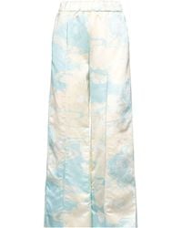Jil Sander - Ivory Pants Viscose, Linen - Lyst