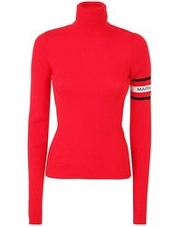 Damen Bekleidung Pullover und Strickwaren Rollkragenpullover Marine Serre Wolle Andere materialien sweater in Rot 