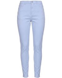 Emporio Armani - Lilac Pants Cotton, Viscose, Elastane - Lyst
