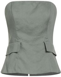 ALESSIA SANTI - Top Linen, Viscose, Elastane - Lyst
