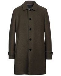DISTRETTO 12 - Military Overcoat & Trench Coat Polyester, Viscose, Virgin Wool - Lyst