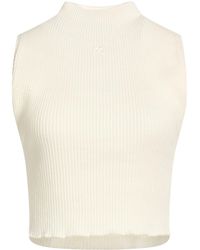 Courreges - Ivory Turtleneck Cotton, Merino Wool - Lyst