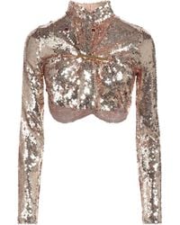 Rabanne - Top Polyester, Polyamide, Elastane - Lyst