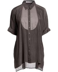 European Culture - Shirt Cupro, Cotton, Viscose, Rubber - Lyst