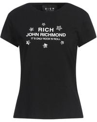 John Richmond - T-Shirt Cotton, Elastane - Lyst