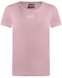EA7 - T-Shirt Cotton, Modal, Elastane - Lyst
