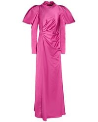 MATILDE COUTURE - Fuchsia Maxi Dress Polyester, Elastane - Lyst