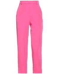 SOLOTRE - Fuchsia Pants Polyester, Elastane - Lyst
