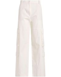 Manuel Ritz - Ivory Pants Cotton, Elastane - Lyst