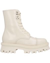 Ferragamo - Leather Lace-up Chunky Boots - Lyst