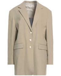 Alysi - Crème Sand Blazer Viscose, Polyester, Wool, Elastane - Lyst