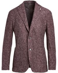L.B.M. 1911 - Burgundy Blazer Acrylic, Cotton, Polyester, Virgin Wool - Lyst