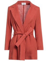 Niu - Rust Blazer Linen, Cotton - Lyst