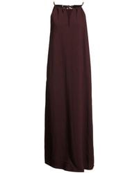 Alysi - Maxi Dress Viscose, Linen, Silk - Lyst