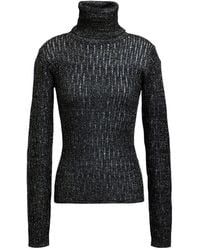 Roberto Collina - Turtleneck Merino Wool, Viscose, Metallic Polyester - Lyst