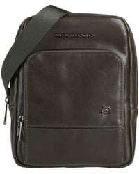 Piquadro - Dark Cross-Body Bag Leather - Lyst