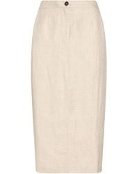 PT Torino - Midi Skirt Linen, Silk - Lyst