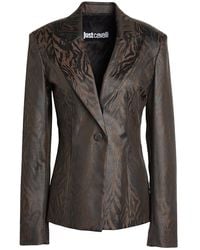 Just Cavalli - Chocolate Blazer Polyester, Polyamide, Elastane - Lyst