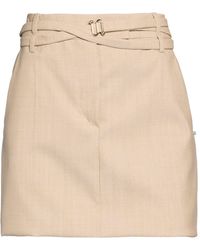 Sportmax - Taupe Mini Skirt Virgin Wool - Lyst