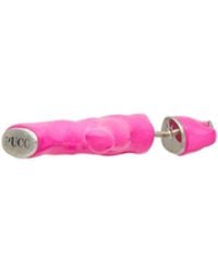 PUCCI - Fuchsia Single Earring Resin, Bronze - Lyst