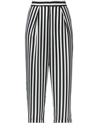 Ichi - Cropped Trousers - Lyst