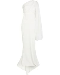 Max Mara - Ivory Maxi Dress Triacetate, Polyester - Lyst