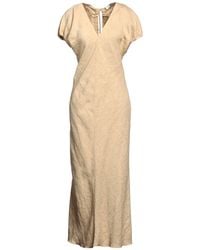 Tela - Sand Midi Dress Wool, Viscose, Polyamide - Lyst