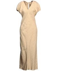 Tela - Sand Midi Dress Wool, Viscose, Polyamide - Lyst