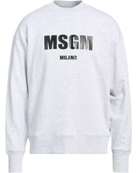 Homme Vêtements Articles de sport et dentraînement Sweats Printed sweatshirt with micro logo MSGM pour homme en coloris Rose 