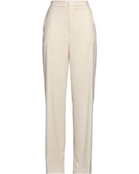 Please - Cream Pants Polyester, Viscose, Elastane - Lyst