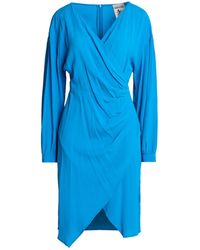 Semicouture - Azure Midi Dress Acetate, Silk - Lyst