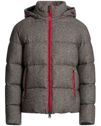 Herno - Charcoal Puffer Wool, Polyester, Polyamide, Silk, Elastane - Lyst