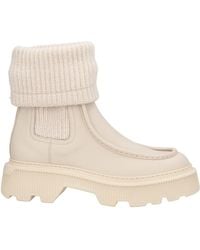 Santoni - Ankle Boots Leather, Textile Fibers - Lyst