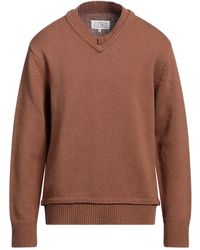 Maison Margiela - Camel Sweater Wool, Linen, Cotton, Calfskin - Lyst