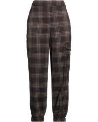 Oltre - Chocolate Pants Polyester, Viscose, Elastane - Lyst