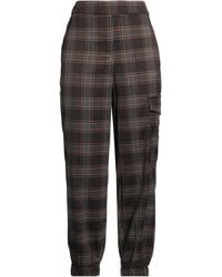 Oltre - Chocolate Pants Polyester, Viscose, Elastane - Lyst