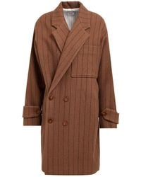 Alysi - Chocolat Coat Virgin Wool, Polyamide - Lyst