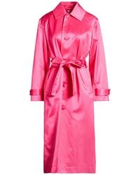 Ines De La Fressange Paris - Fuchsia Overcoat & Trench Coat Cotton, Viscose - Lyst