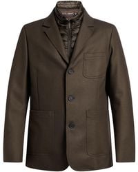 Moorer - Dark Coat Wool, Polyamide, Cashmere - Lyst