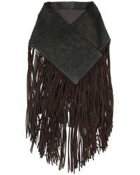 Rick Owens - Charcoal Scarf Lambskin - Lyst