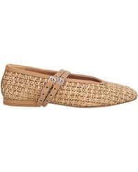 J.A.P. JOSE ANTONIO PEREIRA - Sand Ballet Flats Textile Fibers - Lyst