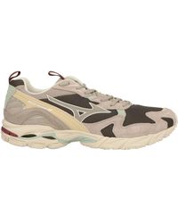 Mizuno - Taupe Sneakers Pigskin, Textile Fibers - Lyst