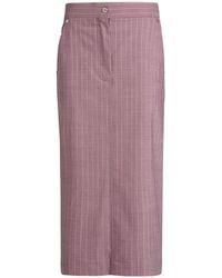 Moschino - Midi Skirt Polyester, Virgin Wool, Elastane - Lyst