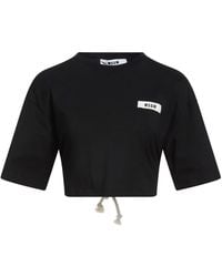 MSGM - T-Shirt Cotton - Lyst