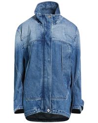 Versace - Denim Outerwear Cotton, Calfskin - Lyst