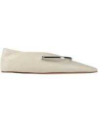 Jil Sander - Ivory Ballet Flats Leather - Lyst