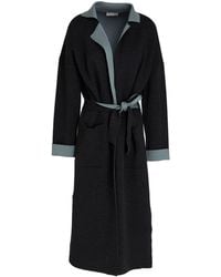 Drumohr - Charcoal Overcoat & Trench Coat Super 140S Wool - Lyst